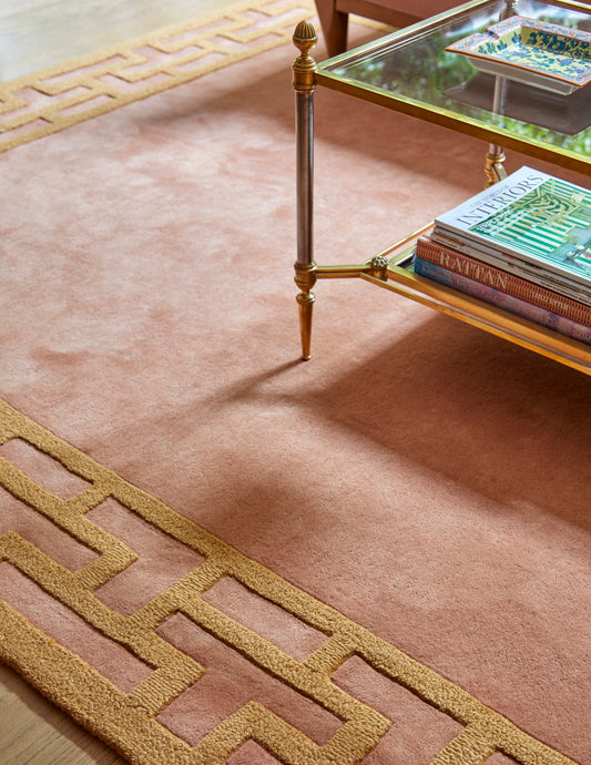 ALICE CRAWLEY X LAYERED Indochine Wool Rug English Rose